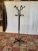 Vintage chrome and black metal parrot coat rack
