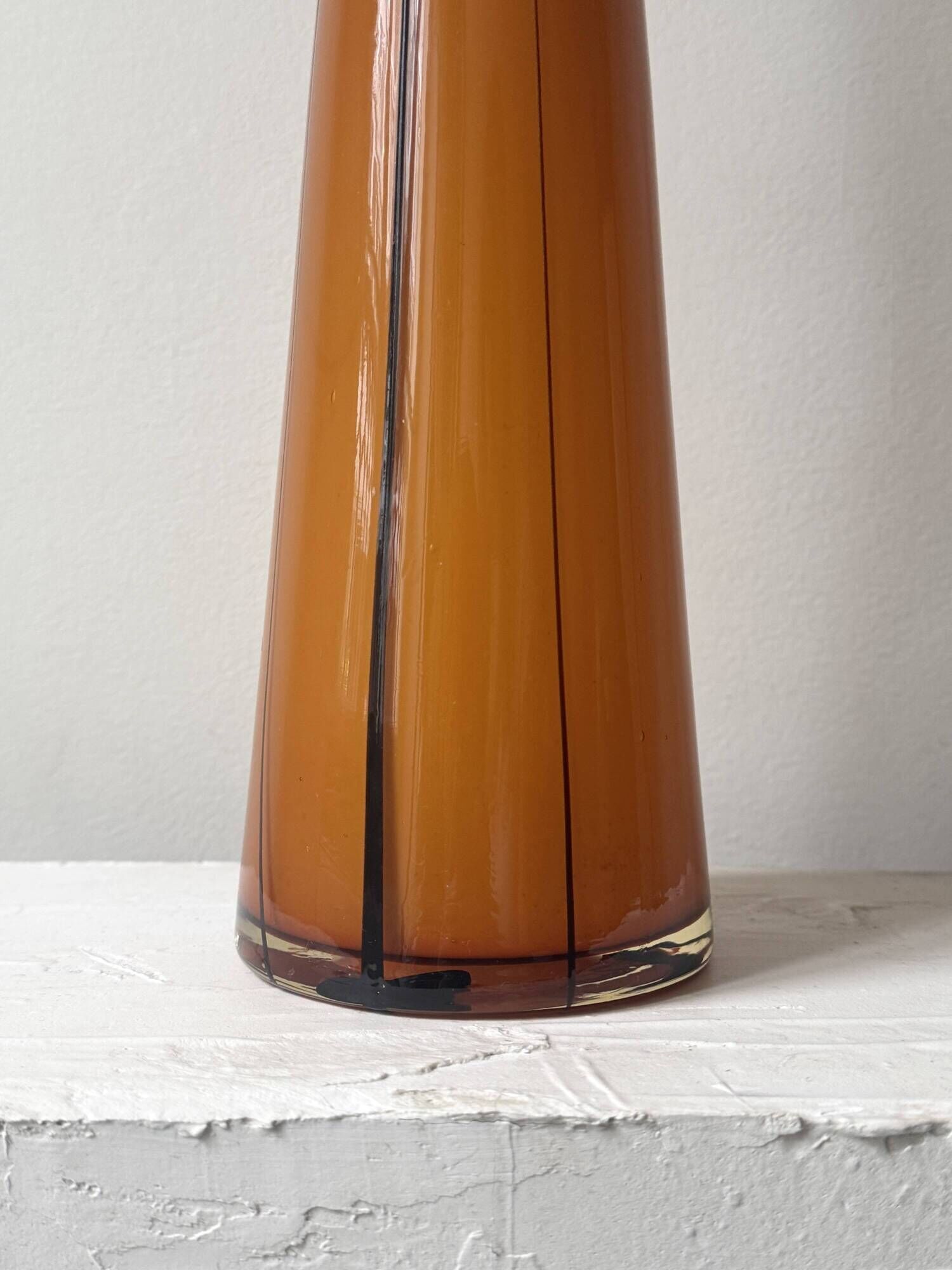 Large solifleur vase made of mouth-blown Murano glass, Italy 1970.