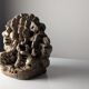Large organic glazed stoneware sculpture with coral shapes, signed, 2002