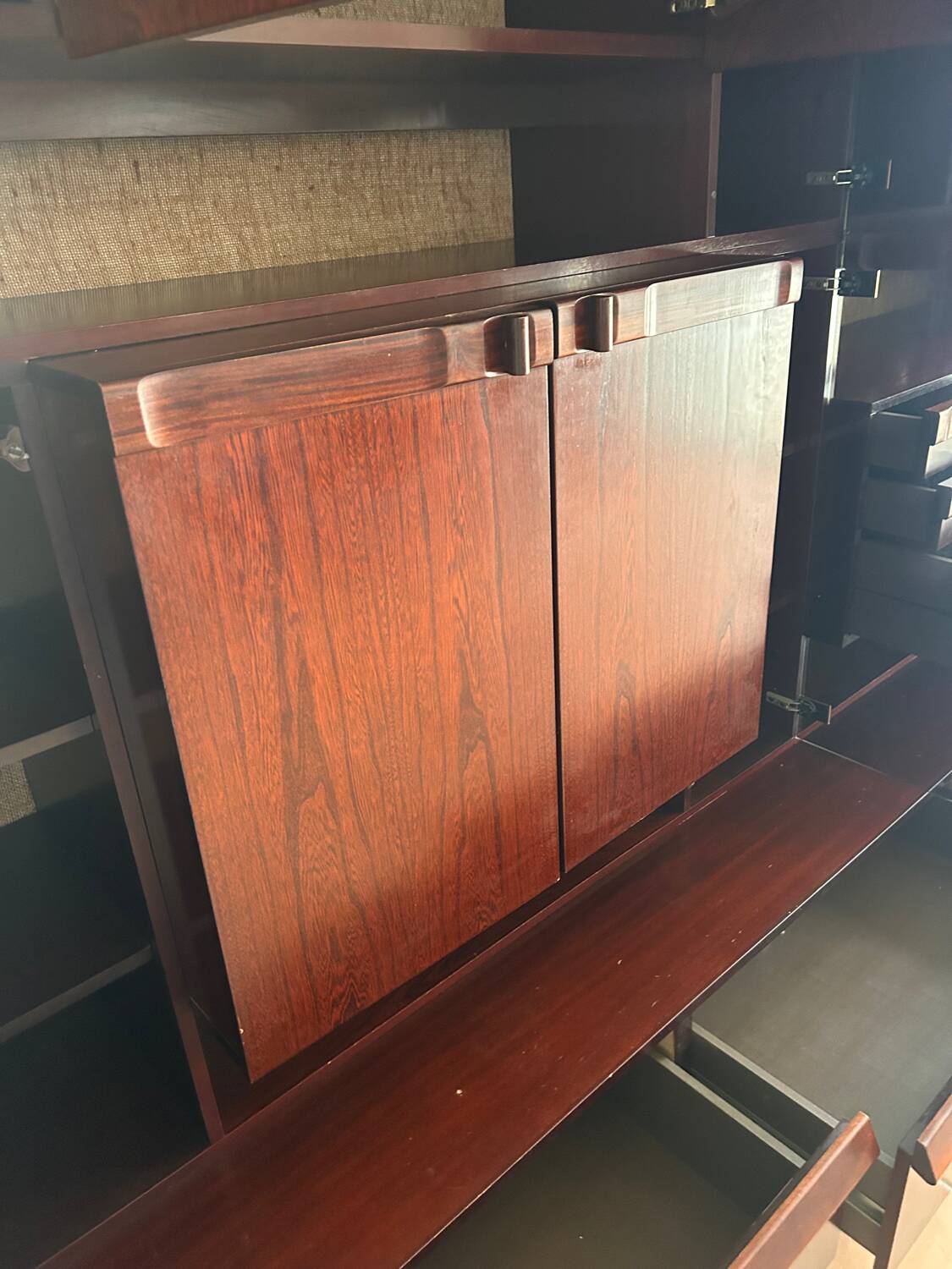 Living room, rosewood buffet