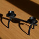 Brutalist candle holder in black iron