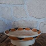 Round flat on Piedouche compotier Badonviller model Henri