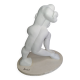 Original sculpture The Embrace signed Françoise Abraham patinated plaster 46 cm