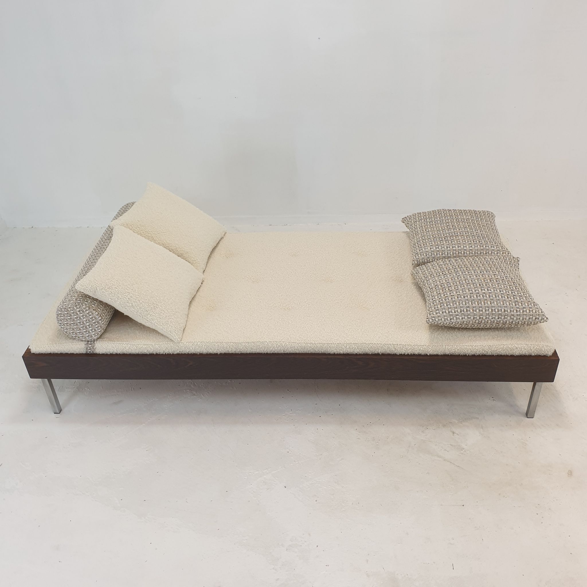 Wengé Daybed with Dedar Cushions and Bolster, 1970s