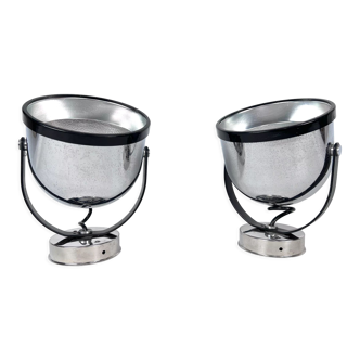 Modern pair of Gae Aulenti orientable wall lamps for Stilnovo. Italy 1970s