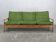 Danish Freestanding Teak Sofa in Green Corduroy, 1970s