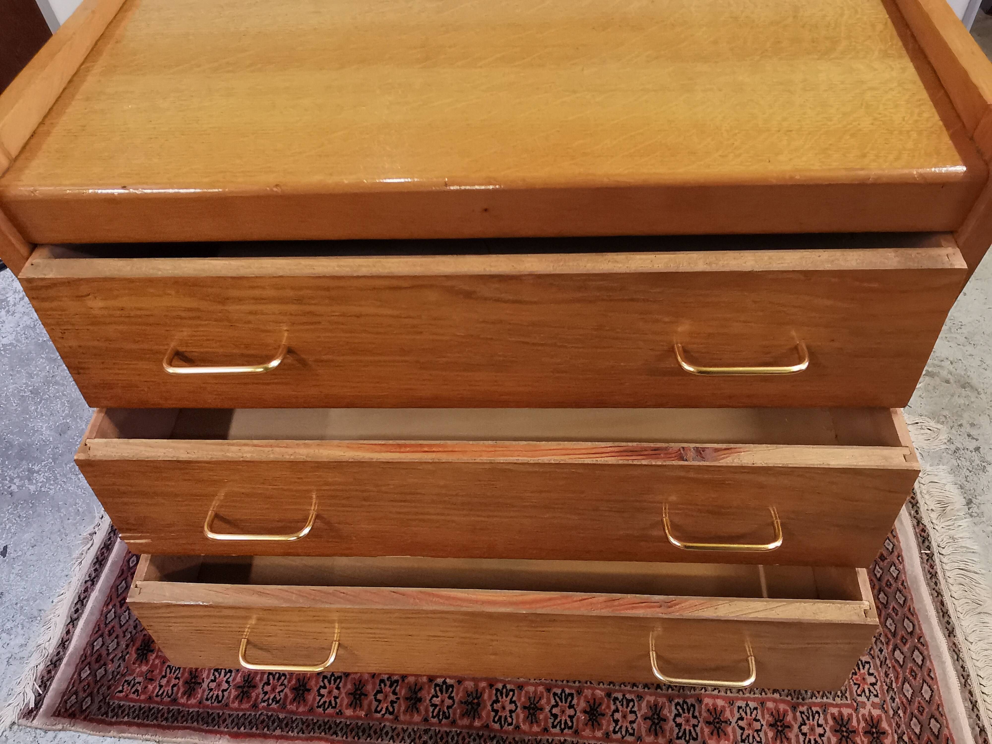 Vintage chest of drawers holes drawers