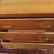 Vintage chest of drawers holes drawers