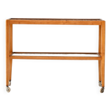 Vintage wooden and glass serving trolley