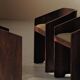 Set of 4 Art Deco armchairs in rosewood veneer, circa 1930.