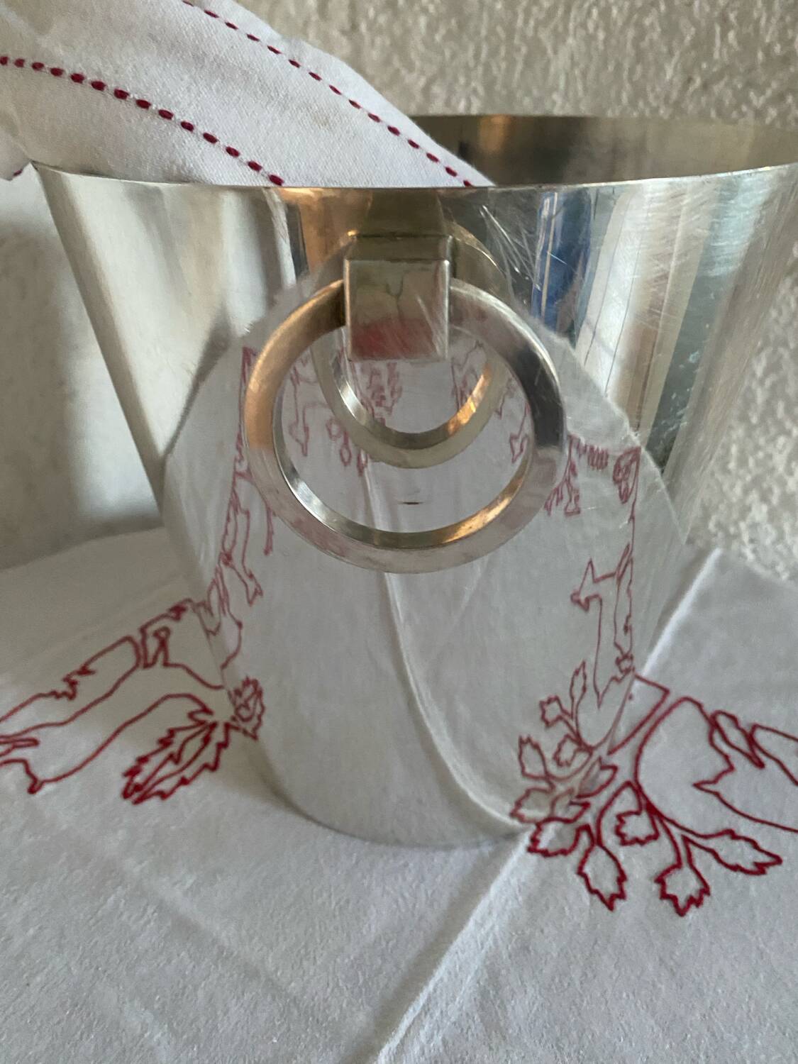 Saint Medard silver-plated metal champagne bucket