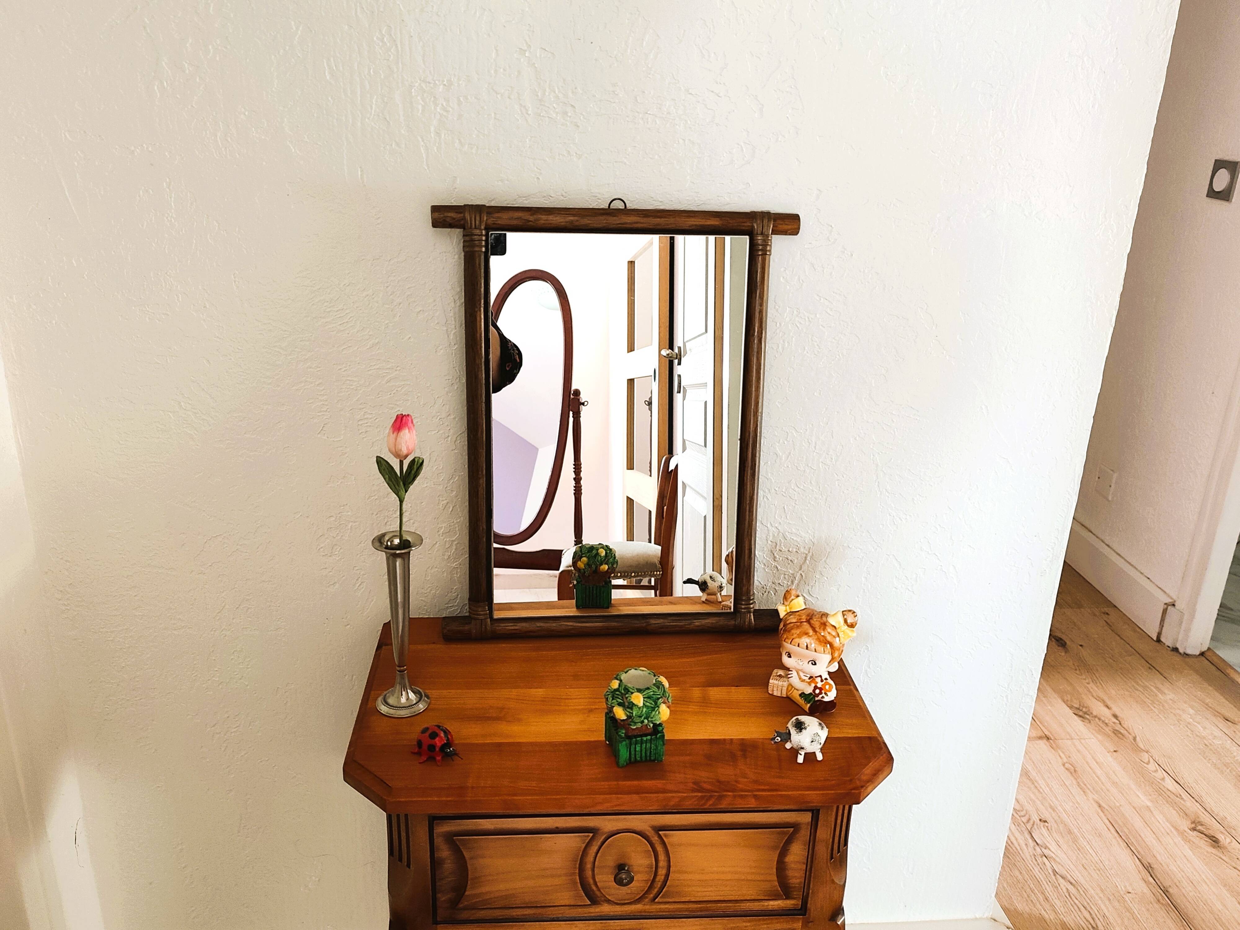 Small bamboo mirror 49 X 40 cm