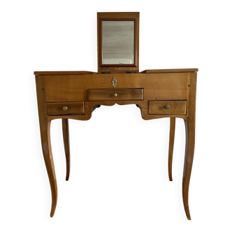 Coiffeuse en bois fruitier style louis xv