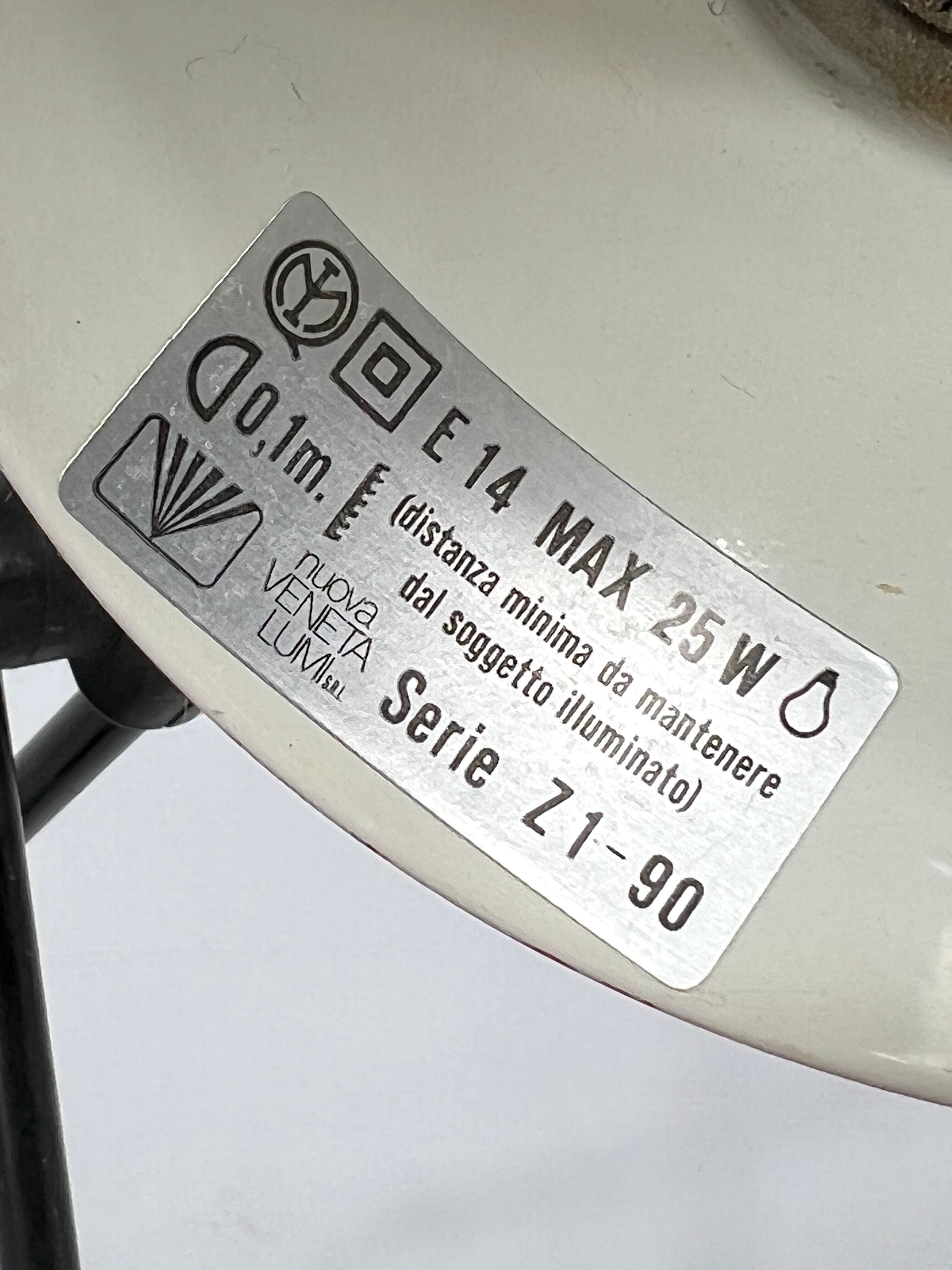 Vintage red table lamp by Veneta Lumi. Italy 1970s