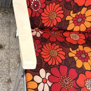 Vintage 1970s Kettler folding chair – pop floral print & structure