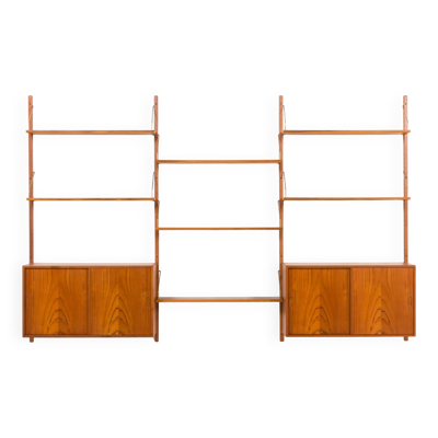 Unité murale en teck Hansen et Guldborg, mobilier HG, années 1960.