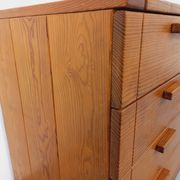 Vintage pine chest of drawers from the 1970s.