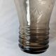 Engraved smoked glass carafe