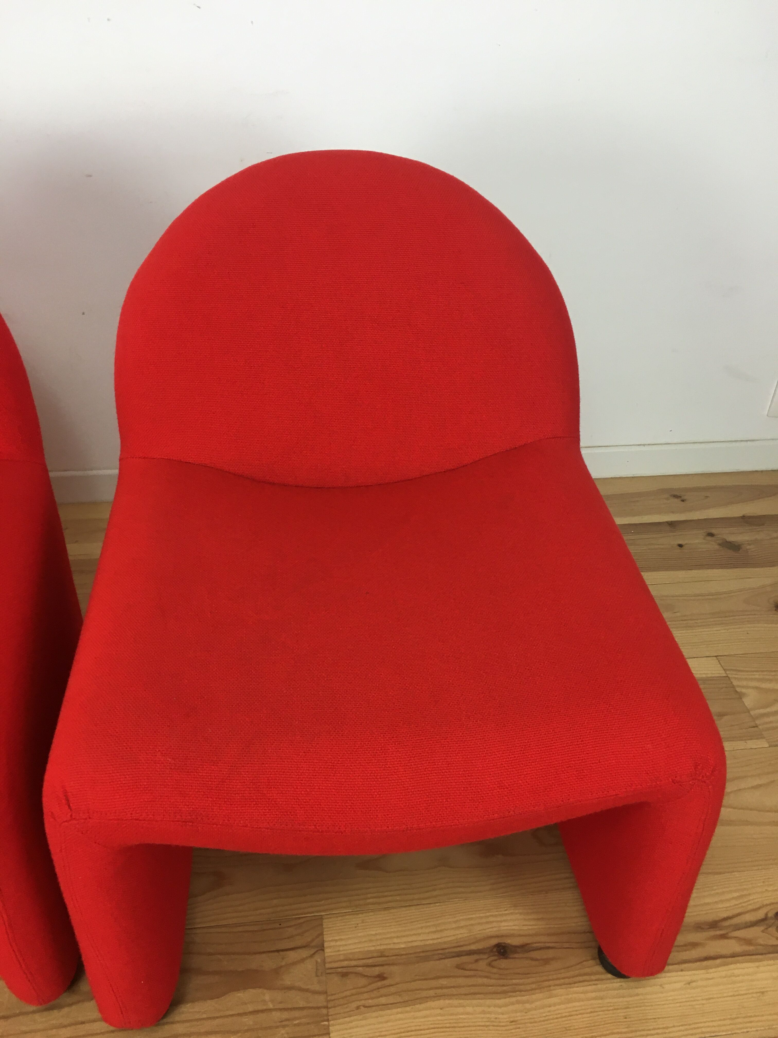 Pair of red Atal chairs