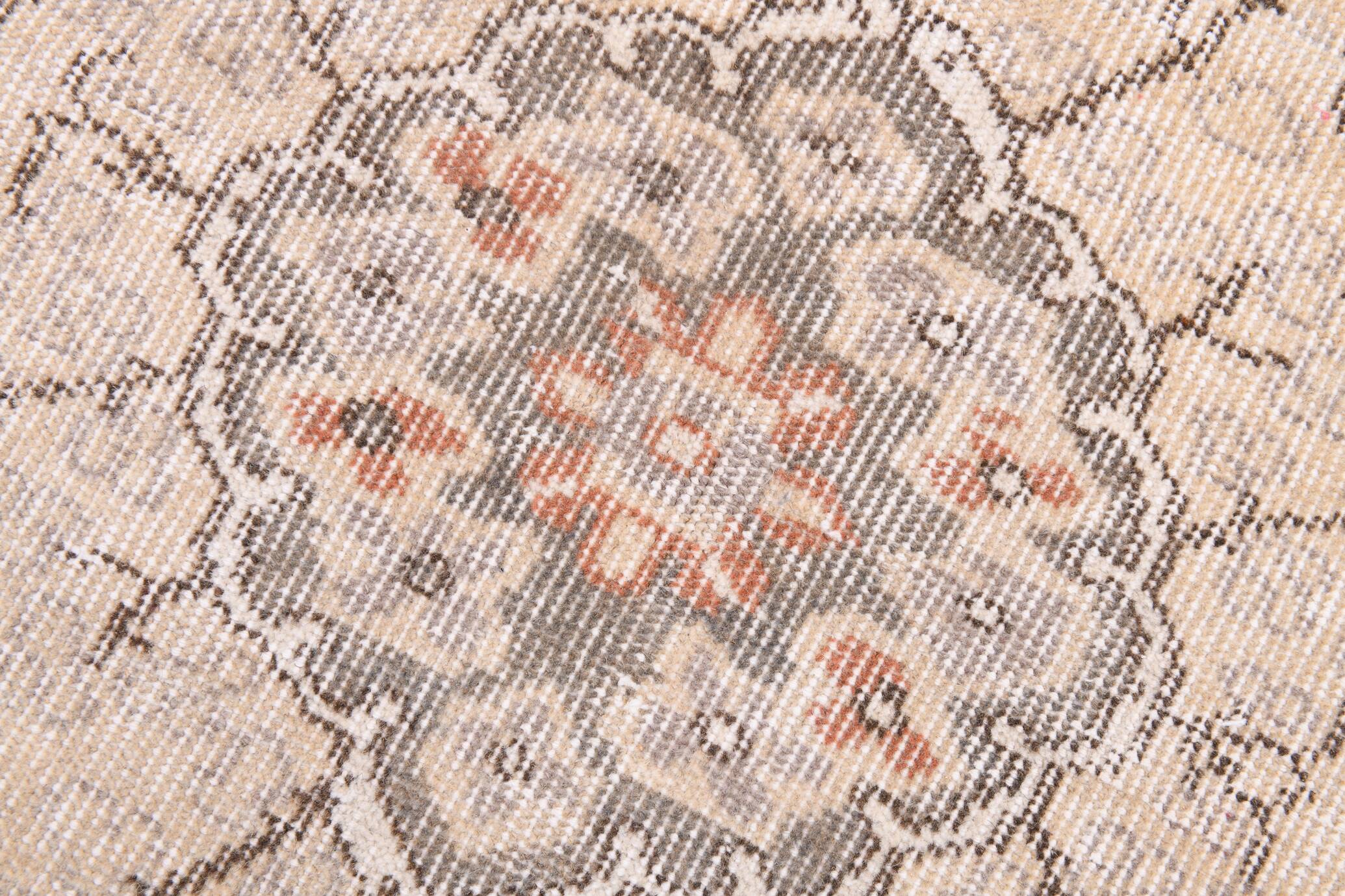 6x9 Ash Gray Handmade Wool Turkish Vintage Rug, 188x290Cm SK 5073