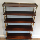 Mahogany and brass shelf attributed to Jansen
