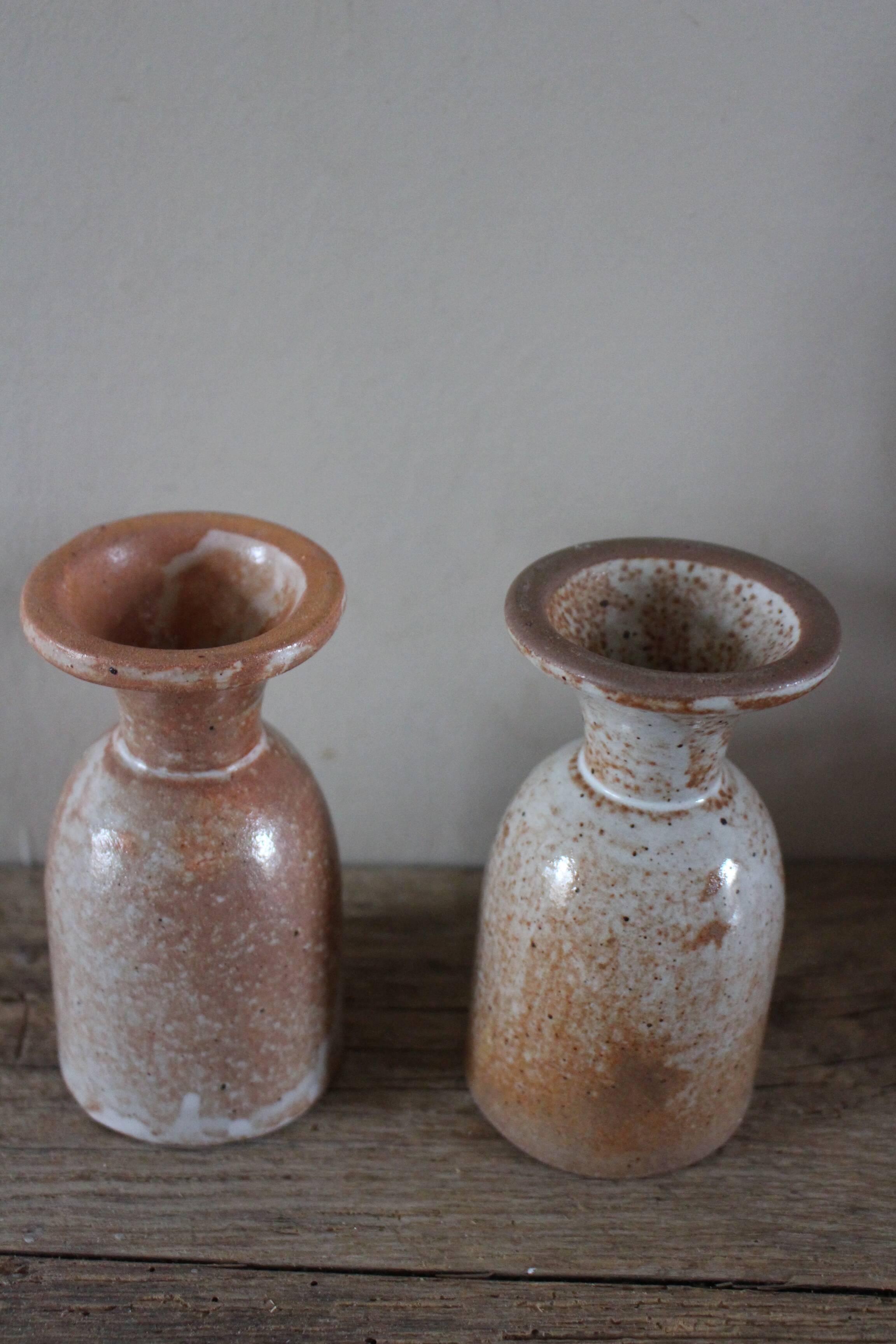 Lot 2 mazagrans grès vintage marbré