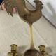 Solid Brass Zoomorphic Rooster Wall Candle Holder