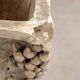 Antique plaster vase decorated with bunches of grapes, Italy, 19th century.