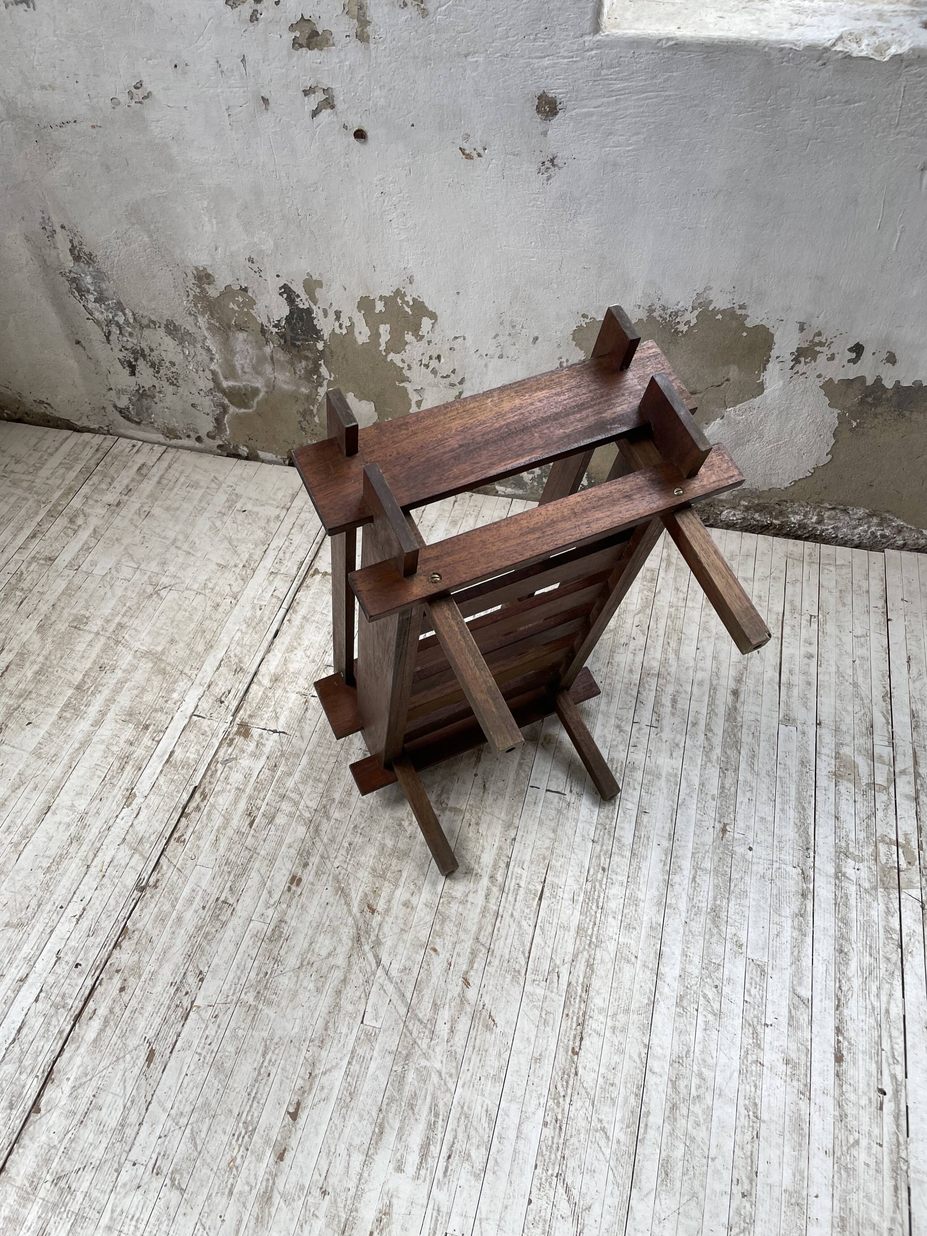 Small modernist oak planter from the 1950s