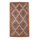 6x11 Mulicolor Living Room Rug, Vintage Wool Kilim Rug, 187x339Cm
