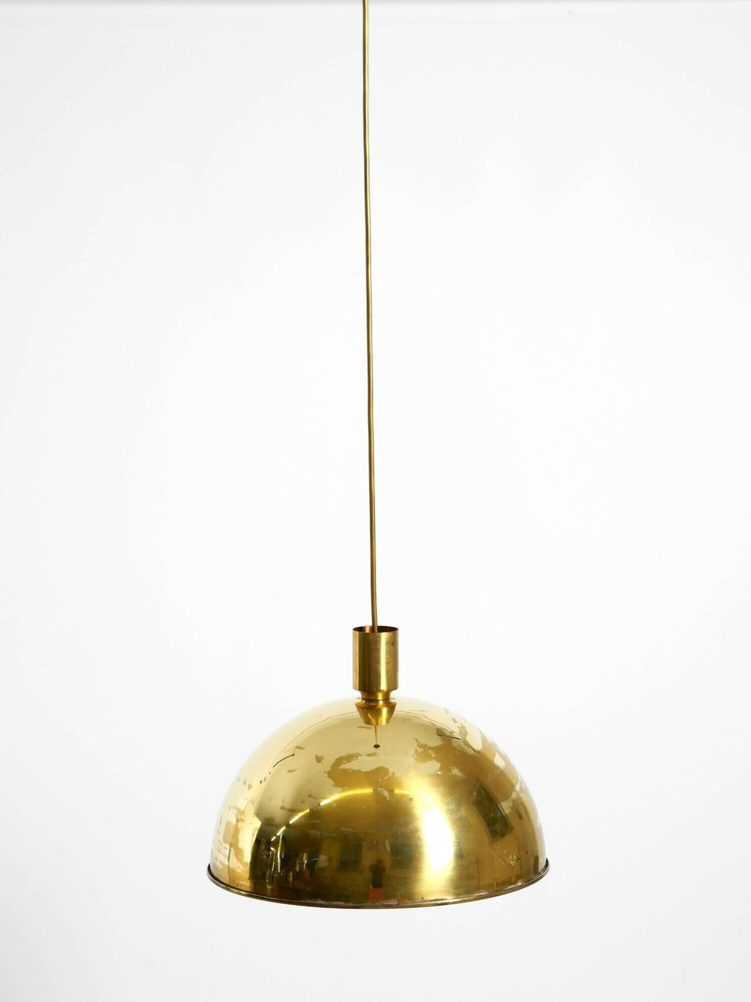 Original Florian Schulz brass pendant lamp | Model "Posa" | 1970s