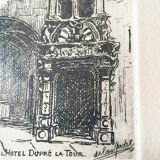 Pair of engraving/etchings signed Delas-Rodet