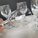 7 antique stemmed glasses made of blown glass – 1930s–1950s