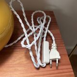 Vintage pleated globe bedside lamp