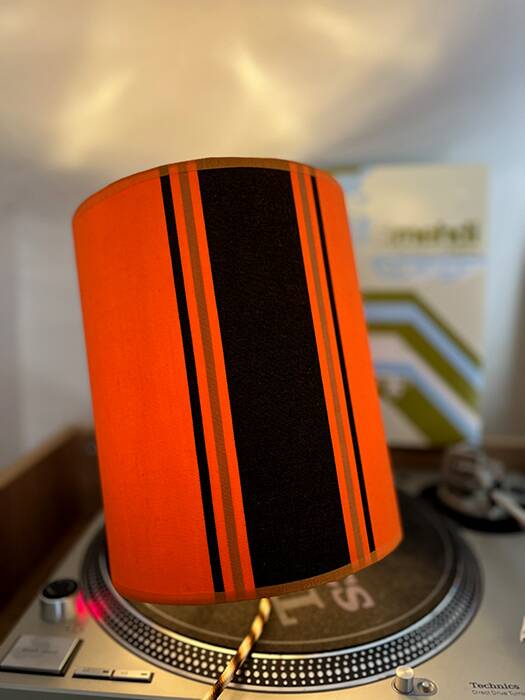 Orange and brown seventies pendant light