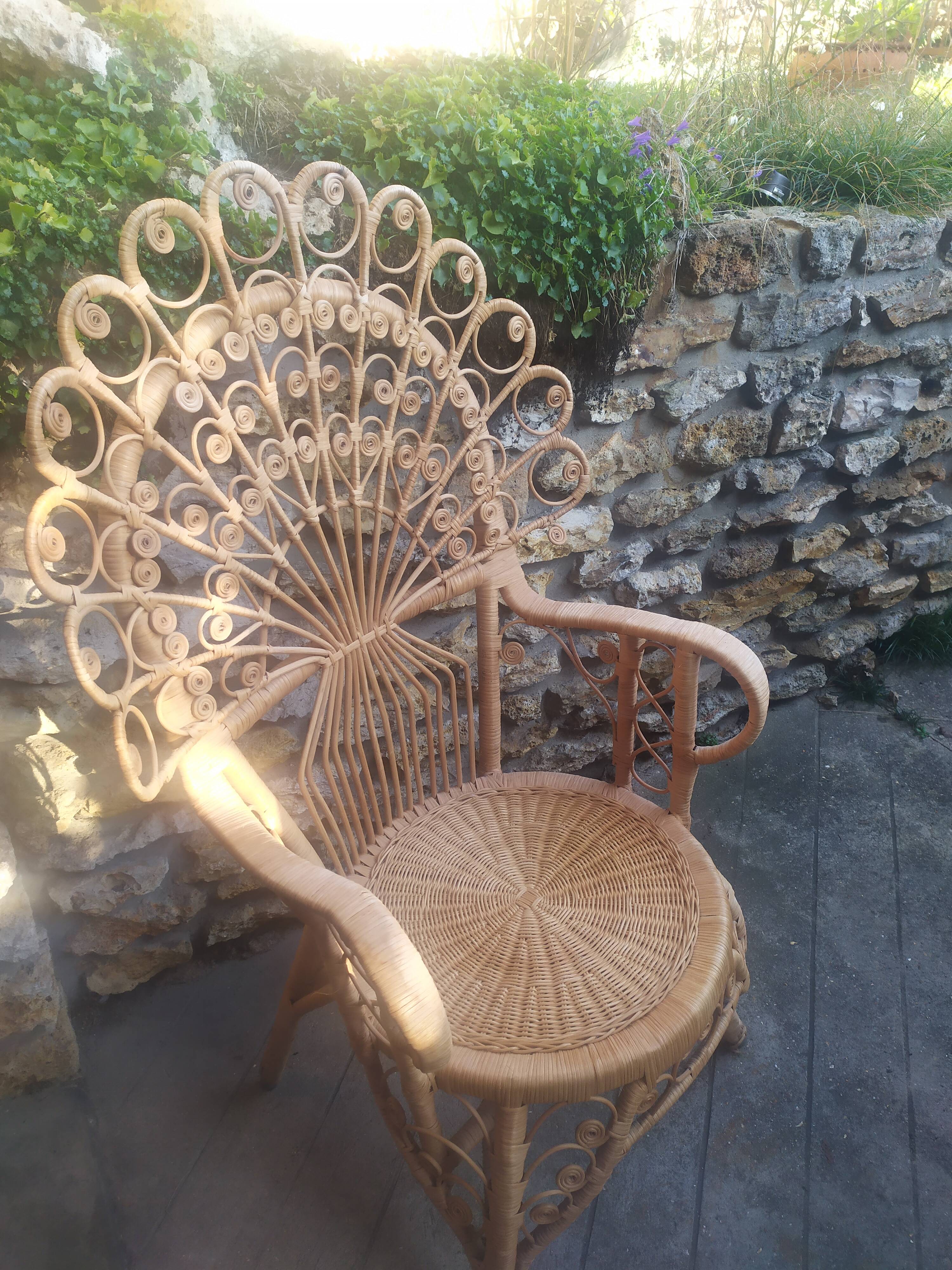 Rattan armchair Style Emmanuelle