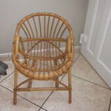 Child 60s rattan chair
