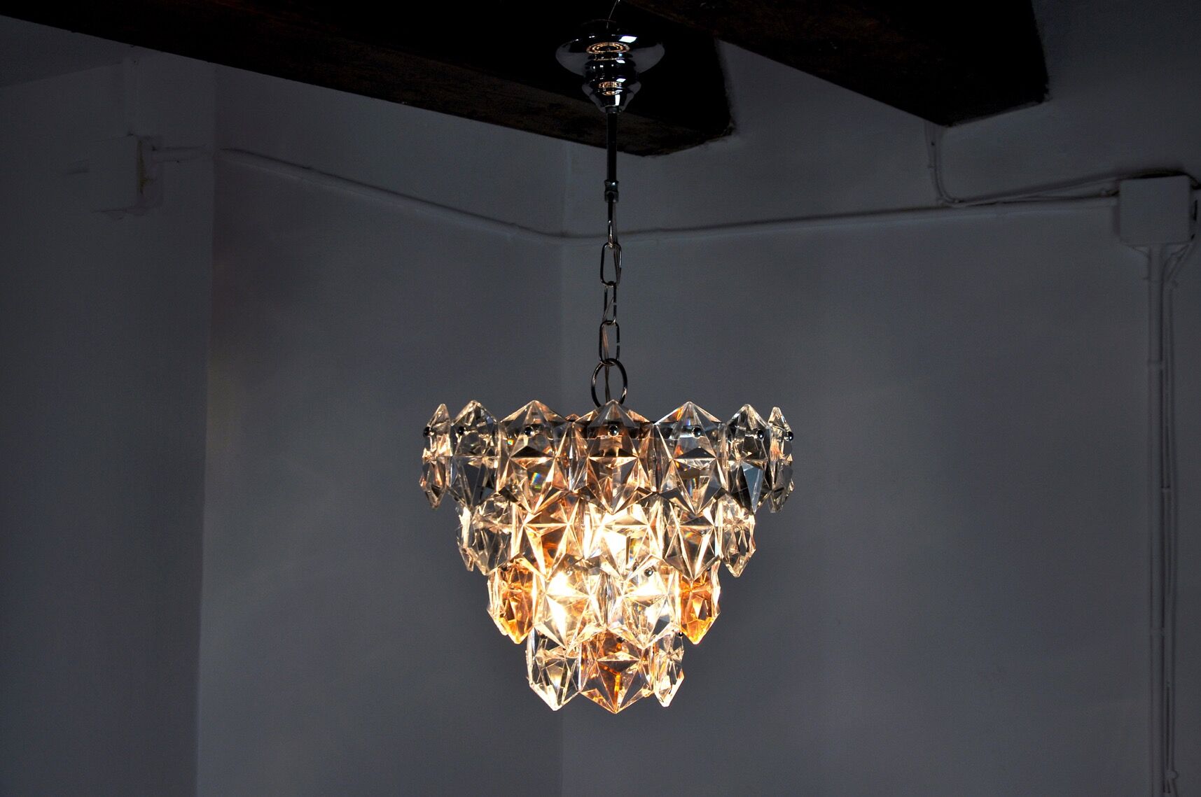 Two-coloured Kinkeldey Lustre, 4 levels, 1970, Germany