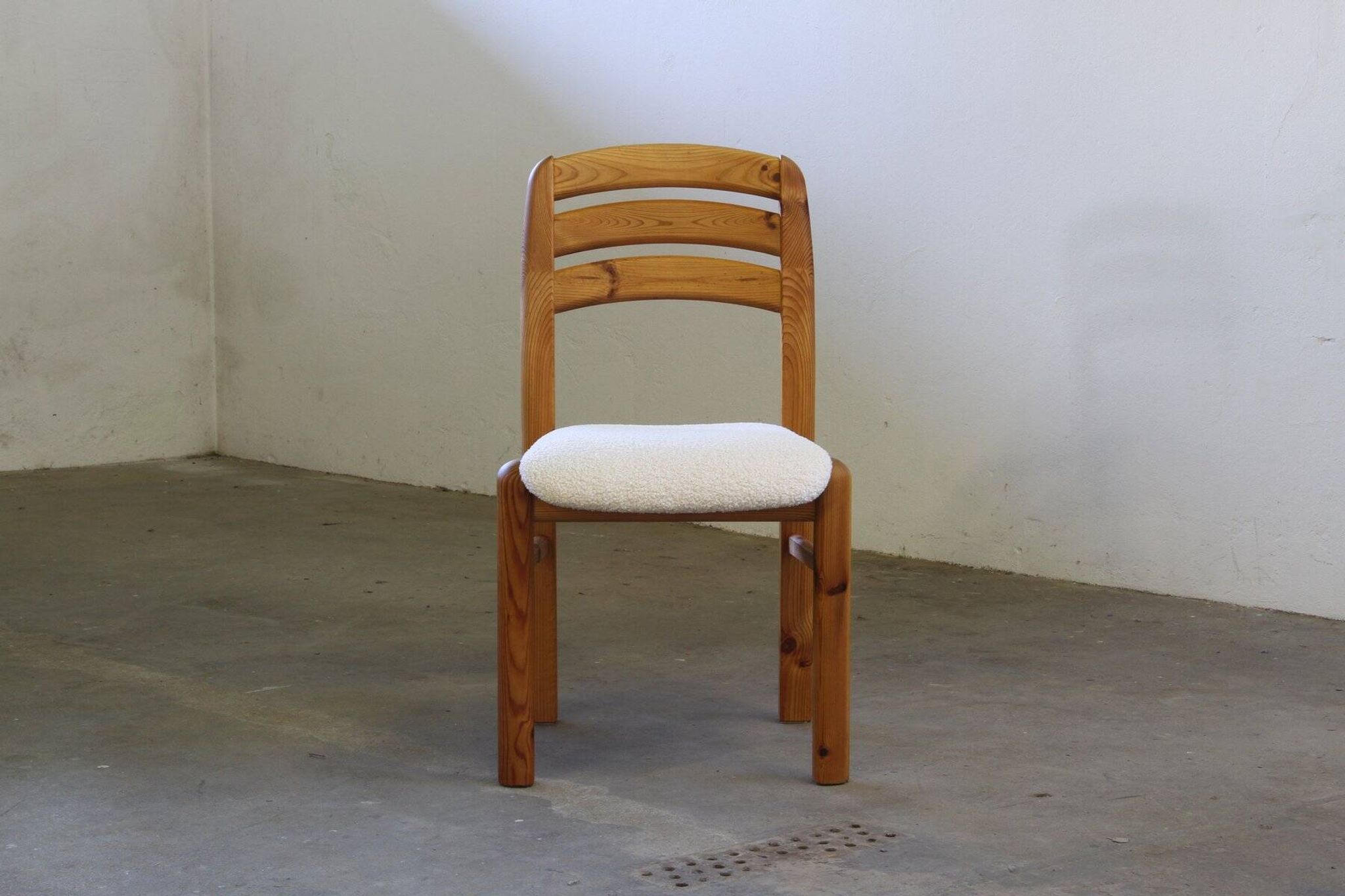 Vintage Danish pine dining chairs att. to Dyrlund, 1970s-1980s, set of 6
