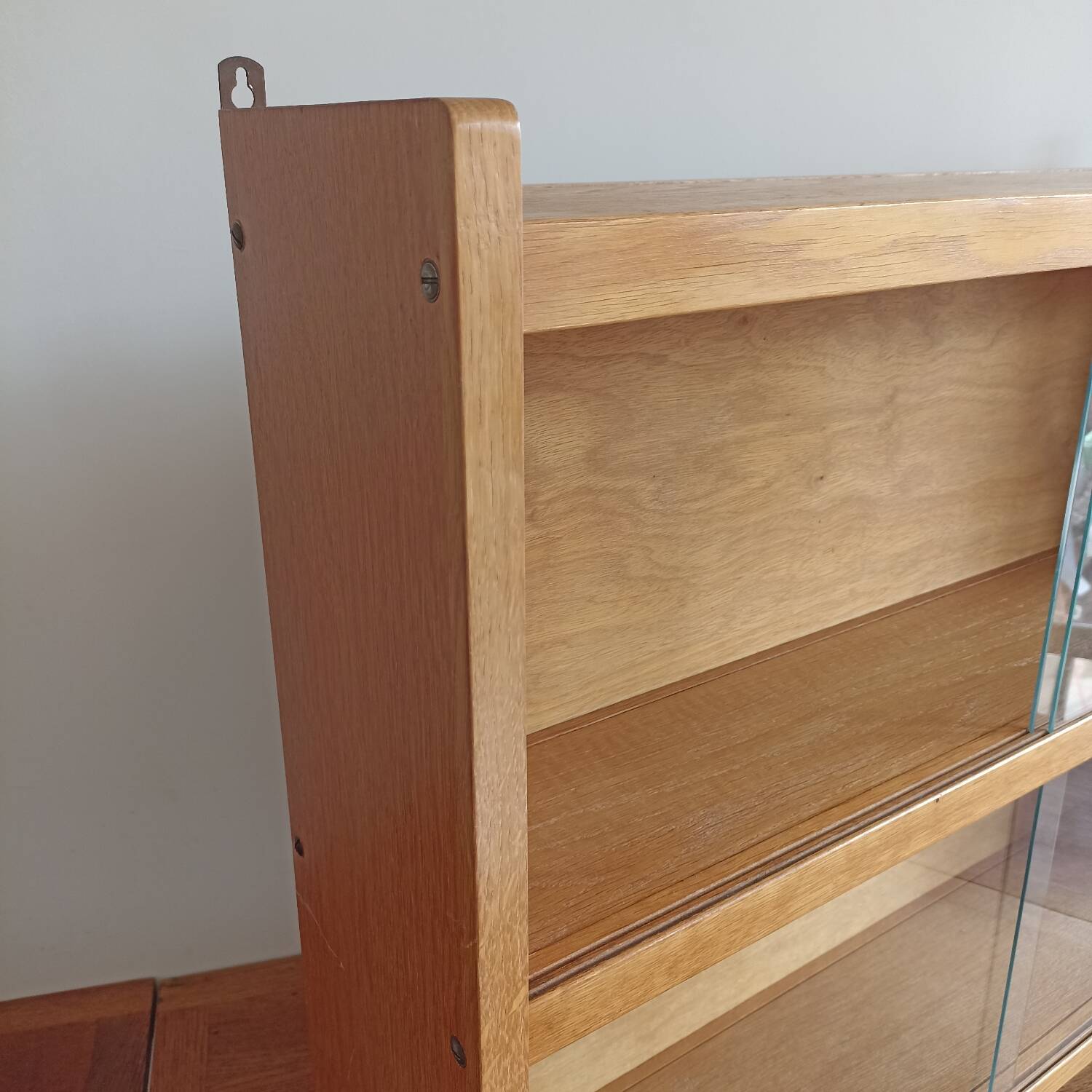 Vintage oak display cabinet