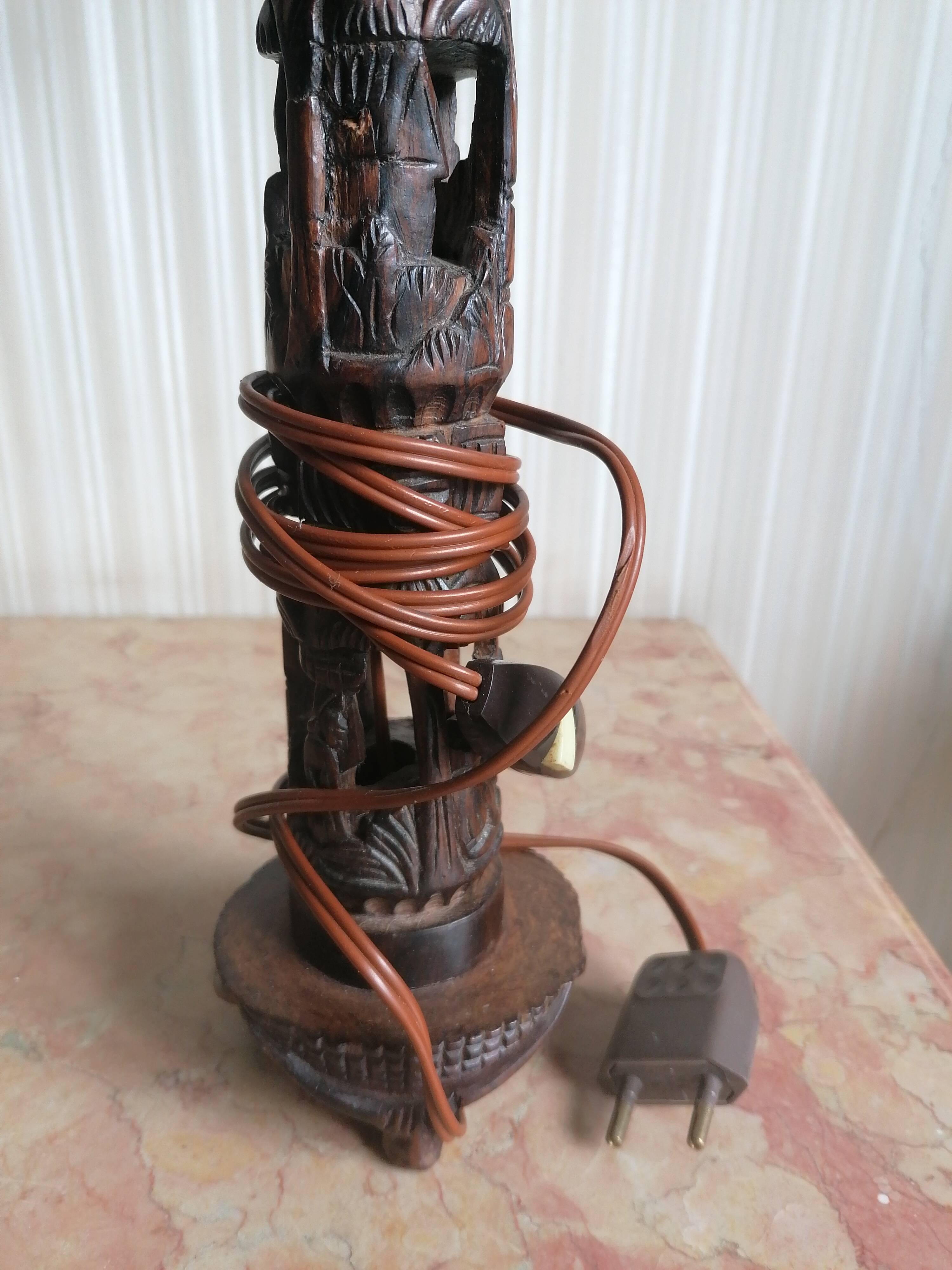 Original lamp with a metal shade