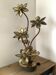 Golden brass flower lamp, Jansen style from the 1970s.
