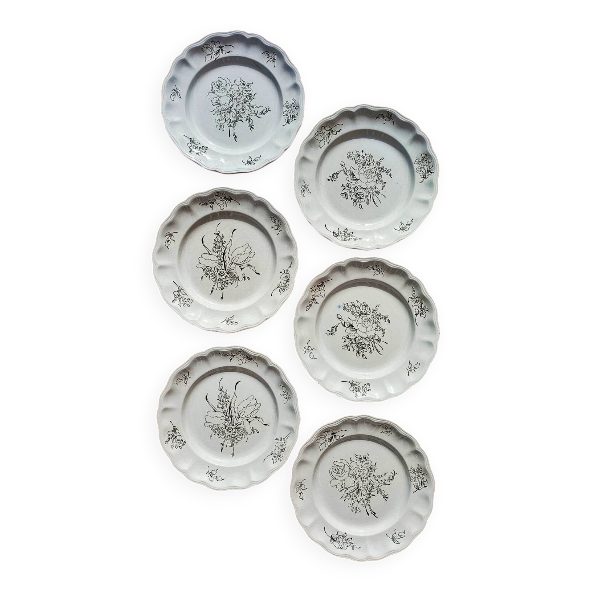 Lunéville porcelain x6