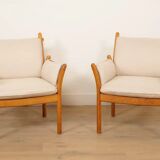 Set of 2 vintage armchairs | Illum Wikkelsø for Silkeborg | Model Genius | Teak