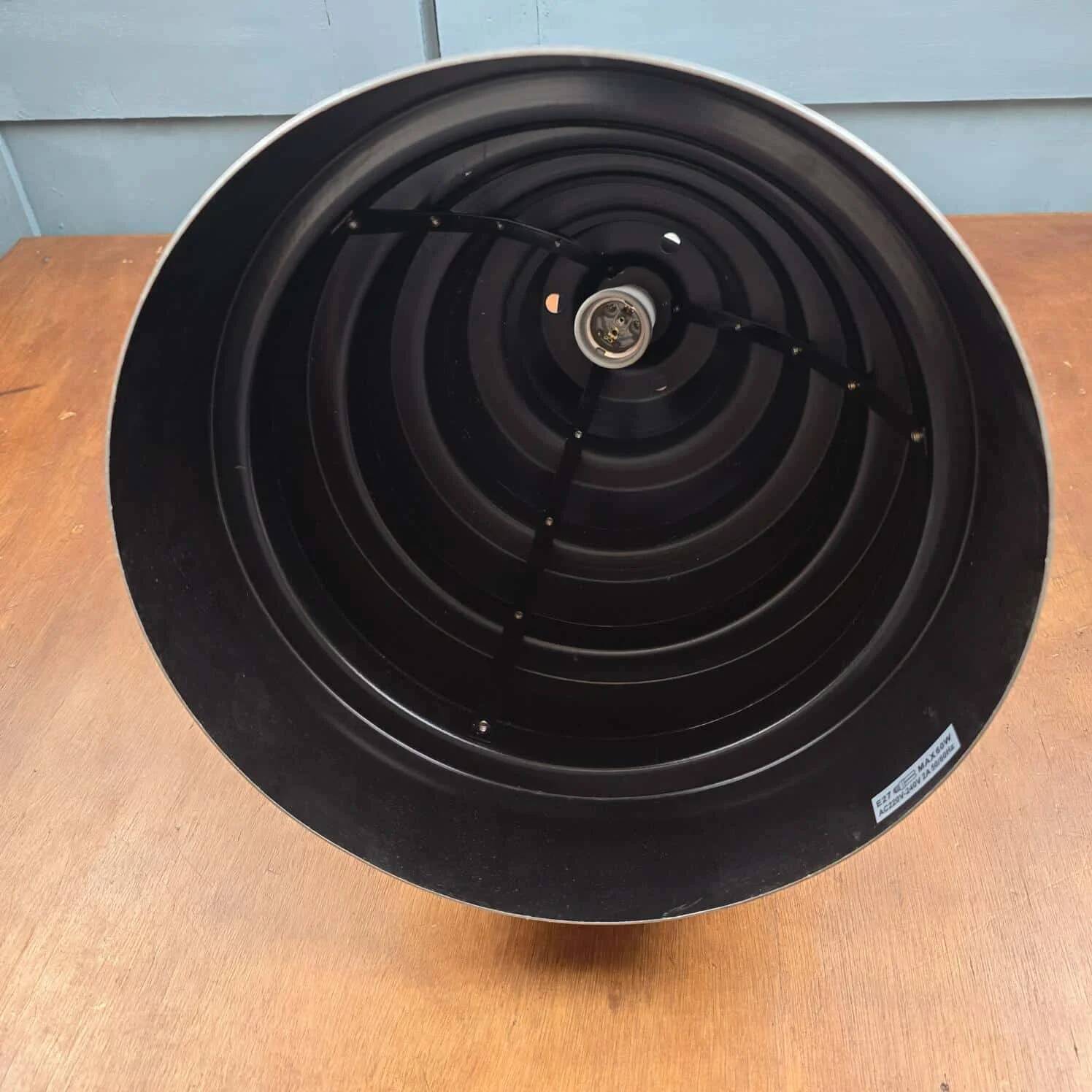 Suspension vintage brushed aluminium concentric – Space Age design from the 70s
