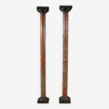 Great faux marble lacquered columns from the 1960s