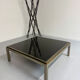 Large Flaminia coffee table designed by Willy Rizzo from the 1970s, metal and stone.