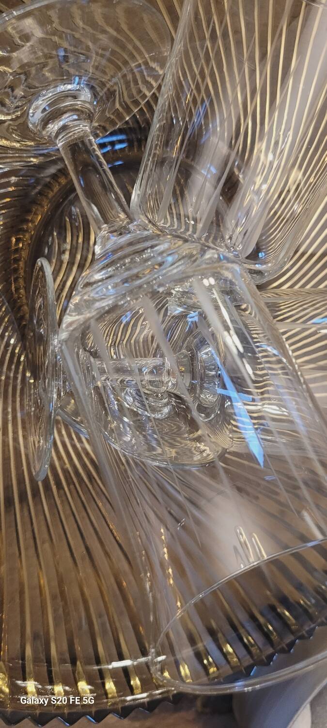 10 60's stemmed glasses