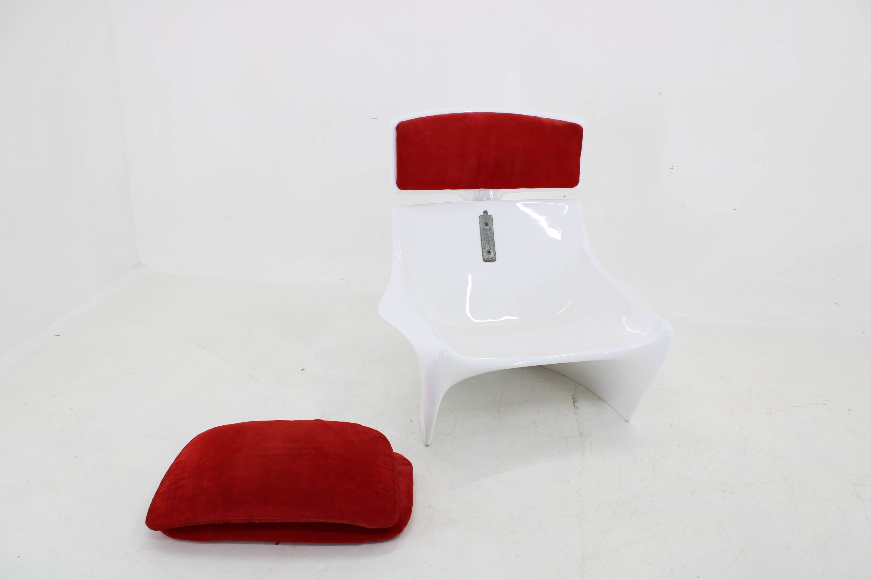 1960s Steen Ostergaard 'President' Fiberglass Lounge Chair for Cado, Denmark