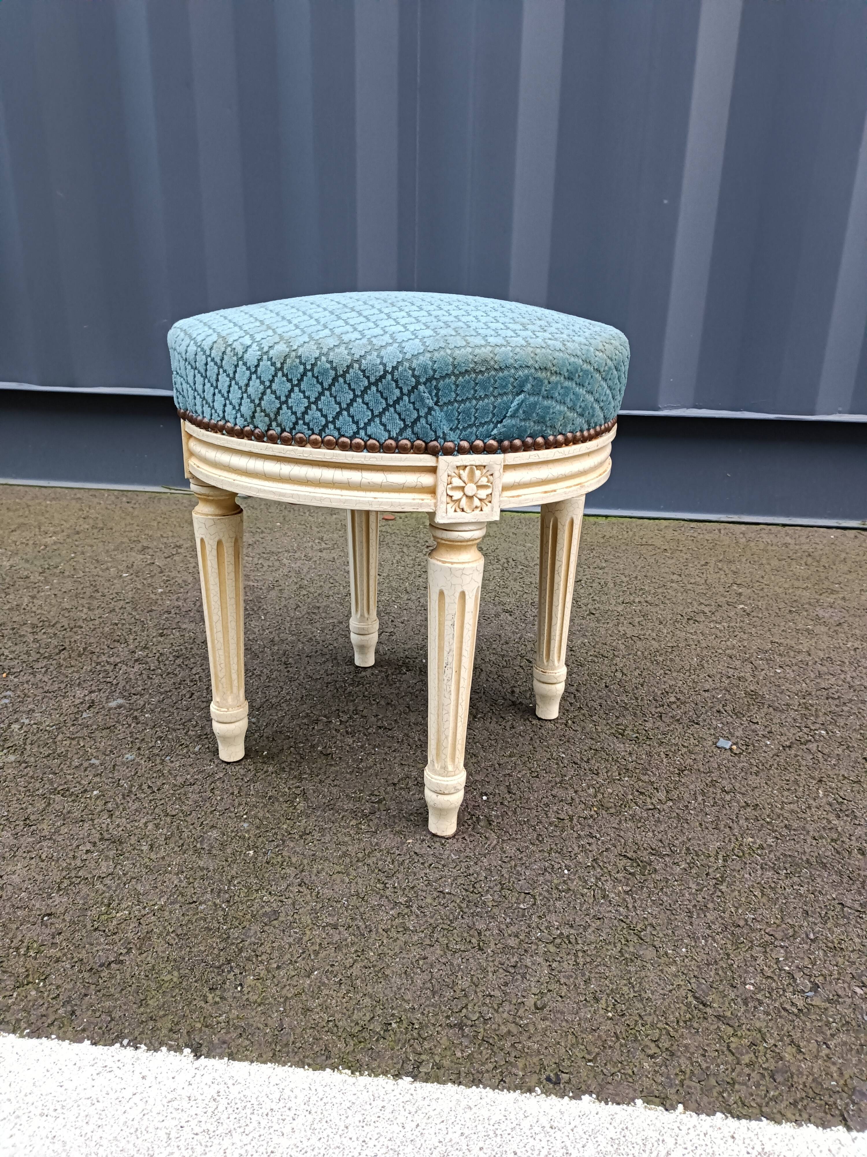 Stool footrest old style louis xvi